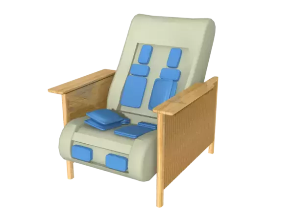 上質な木材、生地にこだわった家具調のデザインに、エアバックを搭載したリラクゼーションソファを3月1日から販売開始！