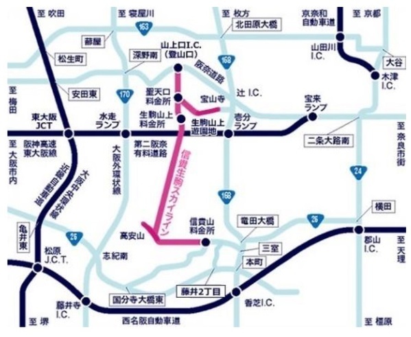 「信貴生駒スカイライン」料金収受の機械化（自動ゲートの導入）のお知らせ