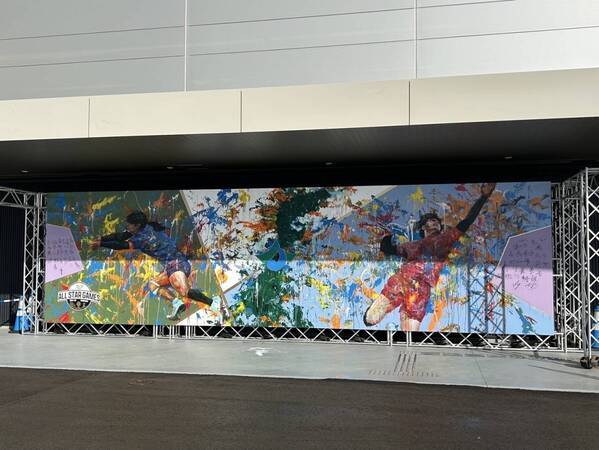 aQ-studio所属アーティスト秋山氏、SV.LEAGUE ALL STAR GAMES 2024-25 ISHIKAWAにて巨大壁画を制作！