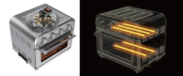 「ピザストーン」付属でいつもの冷凍ピザが感動の美味しさに　クイジナート「エアフライ オーブントースター」新モデルが3月中旬発売