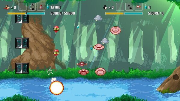 可愛らしい外見とは裏腹にシリアスなテーマや本格的なレベルデザインのレトロ風シューティング「ホーギーヒューwithフレンズ」Steam版のストアページがオープン！