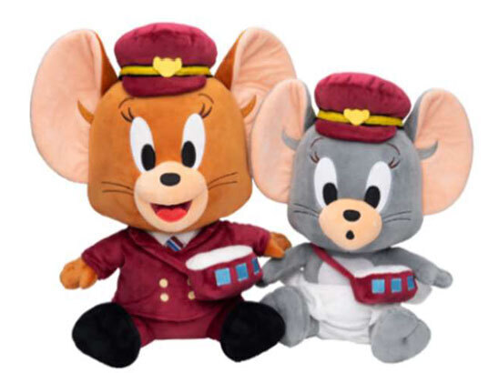 TOM and JERRY × HANKYUコラボレーション企画ラッピング列車「トムとジェリー号」の“添乗ぬいぐるみ”とオリジナルデザインの“スカジャン”を受注販売します！