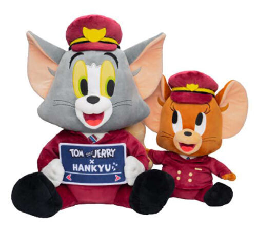 TOM and JERRY × HANKYUコラボレーション企画ラッピング列車「トムとジェリー号」の“添乗ぬいぐるみ”とオリジナルデザインの“スカジャン”を受注販売します！