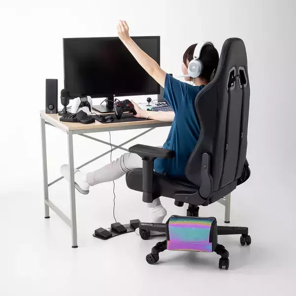 ゲーミングチェア脚部に装着できるウエストポーチ型防災バッグ　5L／8Lの「ゲーミング防災バッグ」の先行販売を3月9日より開始