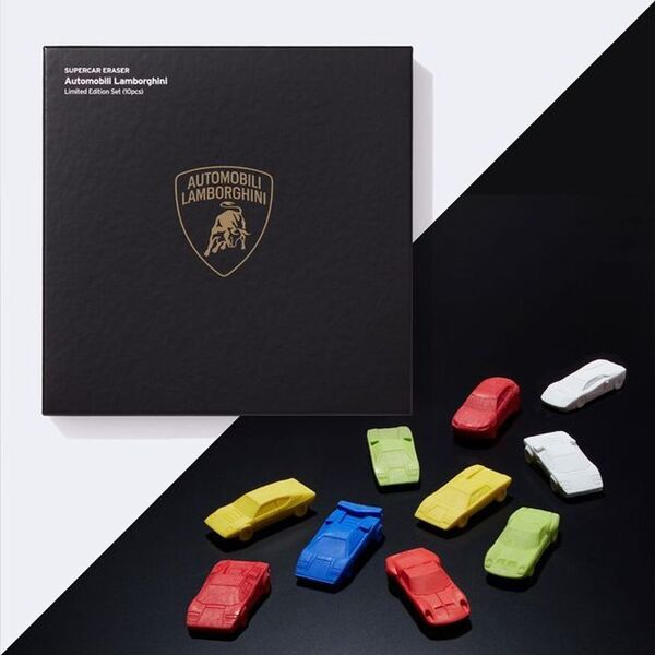 人気のランボルギーニ超精密スーパーカー消しゴム全10車種セット「ランボルギーニ・リミテッドエディション10」を数量限定販売