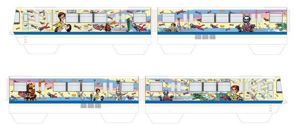 現代美術作家・ヤノベケンジ氏の原画を車両にデザイン！大阪モノレールラッピング列車「生命の旅号」2025年3月17日(月)から運行開始