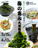 徳島県・道の駅くるくる なると　鳴門わかめの旬が到来！「海の恵み大感謝祭」を3/15～4/13まで開催　～「鳴門わかめ10倍汁」も新登場～