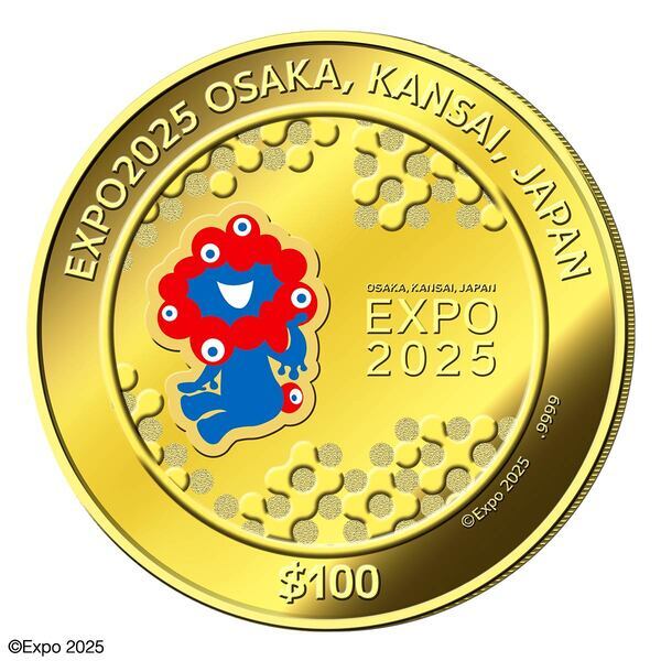 ミャクミャク 純金製カラー金貨、新発売！EXPO2025 大阪・関西万博を記念した希少発行の公式カラー貨幣です。
