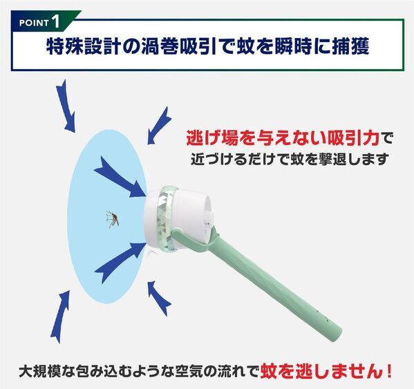 日本初上陸！蚊やコバエを“吸って”捕獲する次世代型蚊取り吸引スティック「Bug Arrest」のプロジェクトを2025年4月16日まで実施