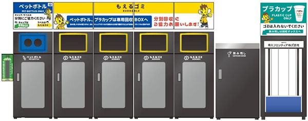 ゼロカーボンベースボールパーク内でプラスチックカップ・ペットボトル・ペットボトルキャップの回収率・リサイクル率の向上に向けた取組みを開始