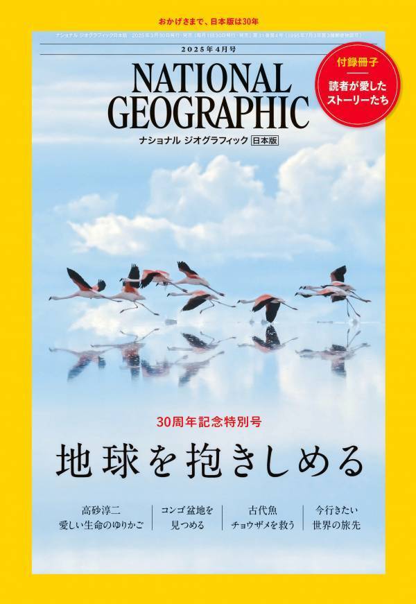 雑誌『ナショナル ジオグラフィック日本版』は、2025年4月 創刊30周年を迎えます。雑誌 記念特別号・ムックを発行＆スペシャルサイト公開！