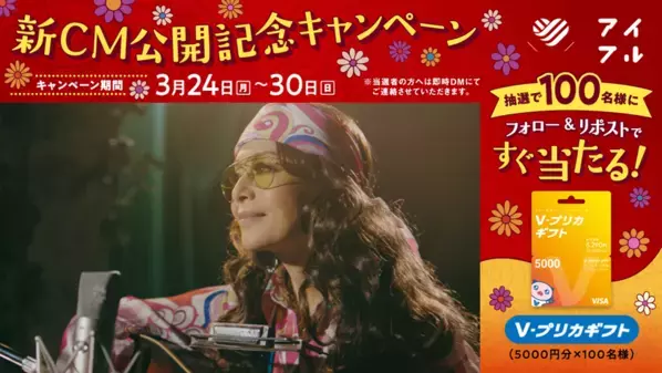 愛がいちばん。アイフル　新TVCM「お金は賢く使う」篇　3月24日(月)から全国でオンエア開始　≪抽選でVプリカギフト5,000円券が当たるX(旧Twitter)キャンペーンも同時開催！≫