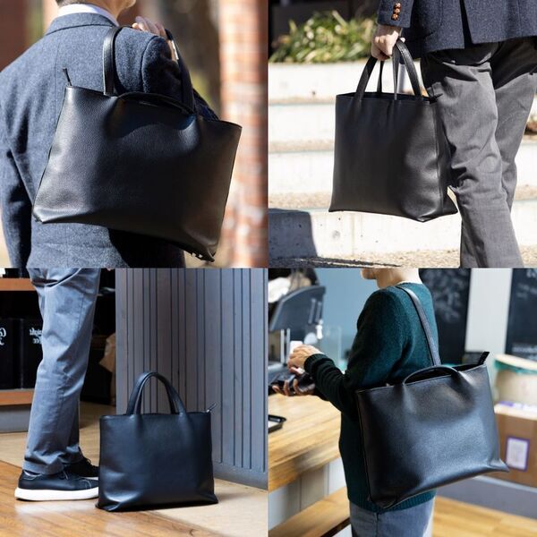 新生活の相棒に！バッグの持ち手がスライドする特許出願のレザーバッグ『ハコマル』、Makuakeで先行販売を開始