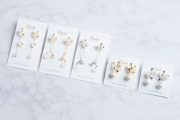 太陽光で色が変わる桜のピアス・イヤリング　2025年　春・新作「色づく桜」を販売開始