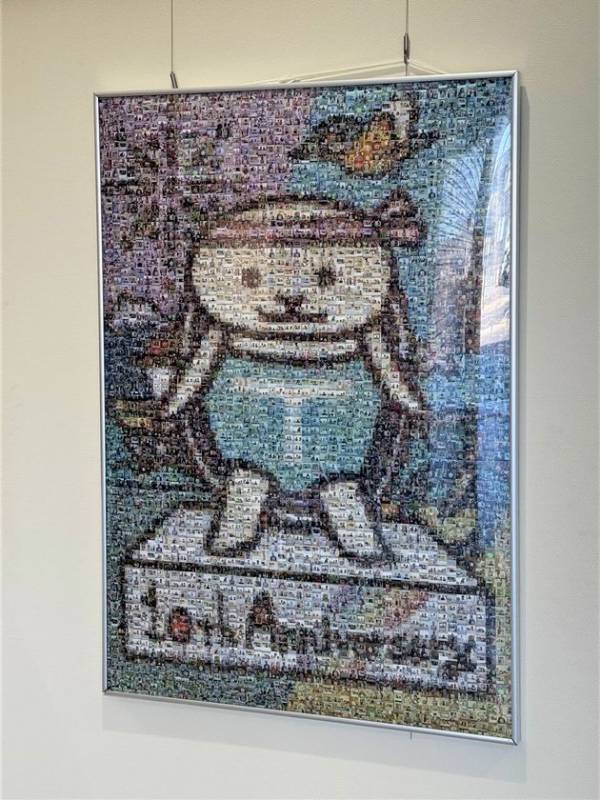 取手市健康づくりキャラクター「とりかめくん」誕生10周年記念　およそ500枚の写真を集めたモザイクアートが完成！