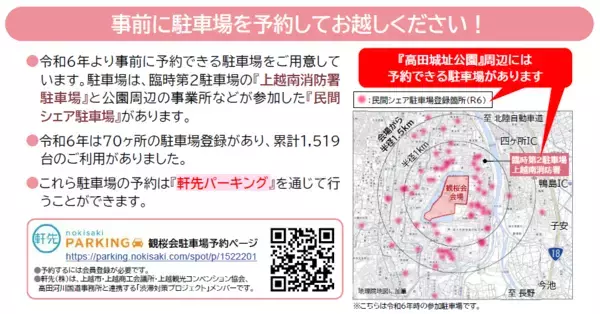 「高田城址公園観桜会 渋滞対策プロジェクト」に関するお知らせ