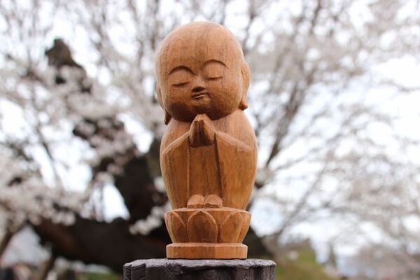 野田康道仏師より醍醐寺に「童地蔵」が奉納　再生と復活の象徴「ど根性桜」から生きる力を！