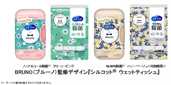 BRUNO監修デザインの『シルコット(R) ウェットティッシュ』期間限定発売