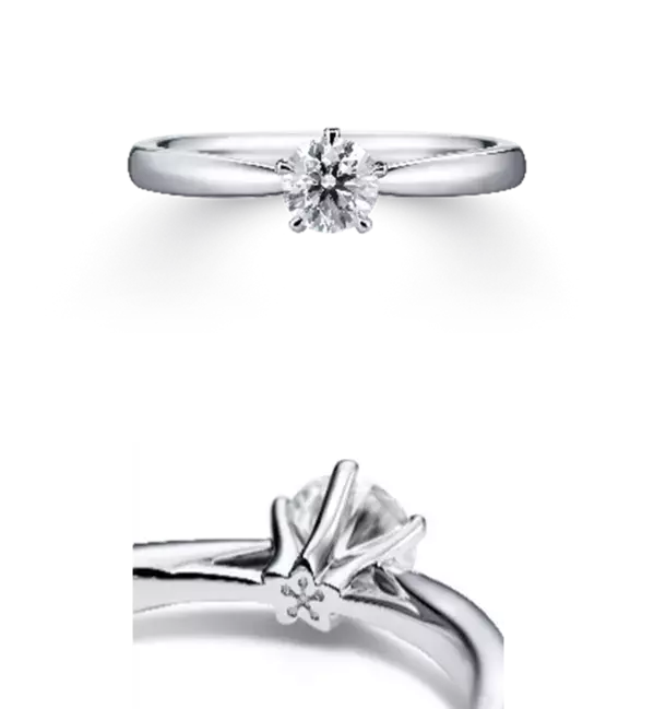 舞い上がる桜の花びらをモチーフにした優美で繊細なデザインセットリング『Chloris(クロリス)』