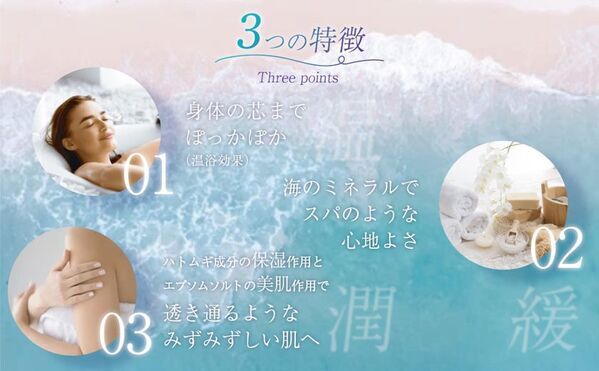 ＜モニター募集に300人が応募殺到＞利用者の96％が継続的に利用したいと回答したハトムギ×エプソムソルト入浴剤 販売強化を実施