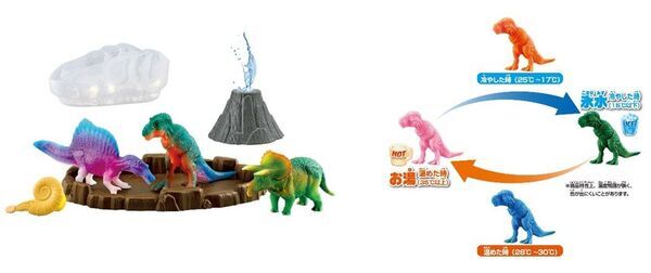 4色に色が変わる恐竜 かえちゃOh!!ワールド　最強恐竜 まほうのティラノサウルス 究極バトルフィールドが新登場！主な玩具専門店・量販店で、4月26日に発売いたします。