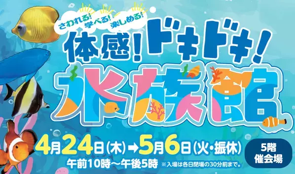 【近鉄百貨店 四日市店】水生のいきものを、さわって、学べて、楽しめる！体感！ドキドキ！水族館