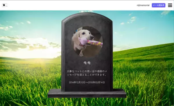 ペットと“ありがとう”を交わせるオンラインペット霊園『虹メモリアル』正式リリース