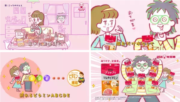 こっちのけんとさんが初のアニメ化！？UHAグミサプリが「はいよろこんで」の替え歌で新CM！「とことんビタミン～マルチビタミン～」篇2025年4月19日(土)より全国にて放送開始