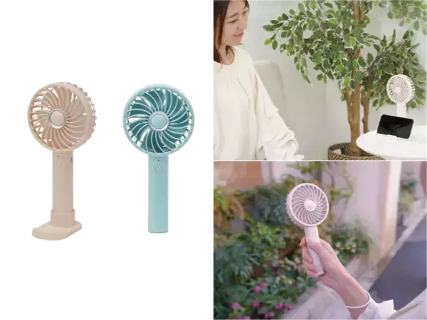 ユアサプライムス、冷却プレート付きやスマホスタンド付き、ハンズフリータイプなど5タイプのハンディファンを発売