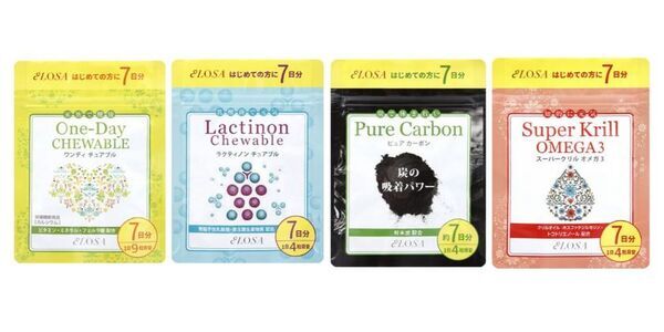 “試す・比べる・見つける” 美と健康をお届けするLOSAから「7日間」のサプリメント体験シリーズ4商品が5月に登場！