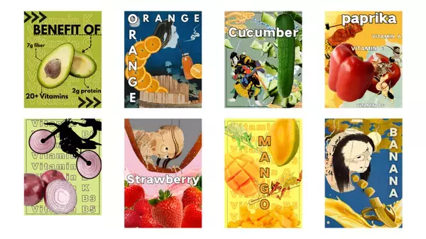 オランダで「和」と果物や野菜が出会う。浮世絵に着想を得た日本人デザイナーのポスターが現地で公開