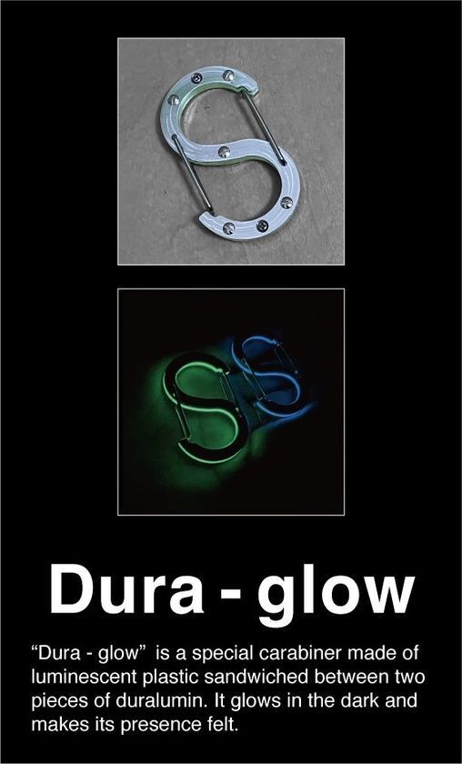 愛知×埼玉の町工場が手を組んだ！光り纏うカラビナ「Dura-glow」誕生　蓄光樹脂とジュラルミンが融合したS字型カラビナ