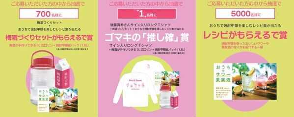 総勢5701名様にプレゼントが当たるチャンス！梅酒づくりセットが700名に当たるキャンペーン実施中！応募期間5月19日(月)まで！