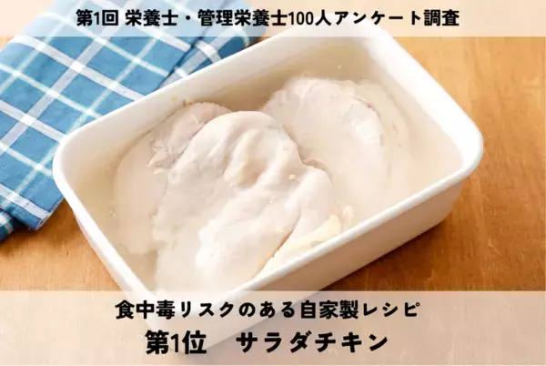 梅雨目前！栄養士・管理栄養士100人に聞いた食中毒リスクのある自家製レシピ第1位は『サラダチキン』