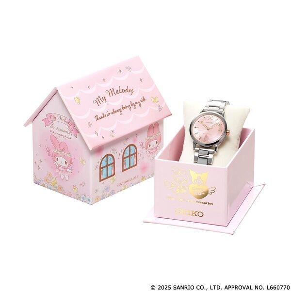 マイメロディのかわいい姿に、時間を見るたび癒される！マイメロディ50周年を記念して、セイコーとコラボした腕時計が登場！