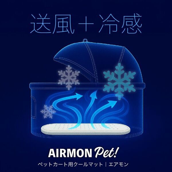 送風＋冷感！ペットの暑さ対策のための送風型クールマット「エアモンペット」が登場！Makuakeで5月20日から先行販売開始