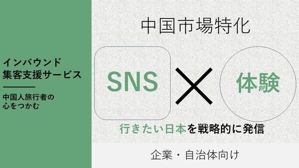 インバウンド集客の鍵は「体験とSNS」　中国市場に特化した新サービスを開始
