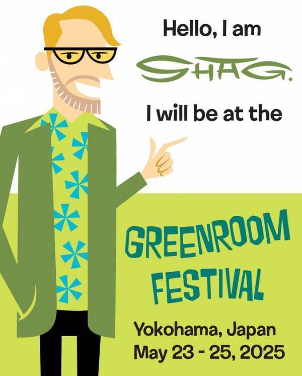 ポップアートの巨匠 SHAGがGREENROOM FESTIVALで来日！日本に向けたアートプロジェクト始動