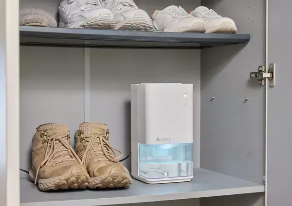 クローゼットや靴箱の湿気取りに！コンパクトで省電力、なのにパワー抜群の「AL COLLE　ミニ除湿機」新発売　～2週間お試しOK「全額返金キャンペーン」を開催～