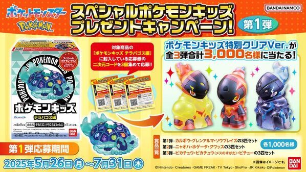 スペシャルポケモンキッズが当たるプレゼントキャンペーン第1弾 を開催！