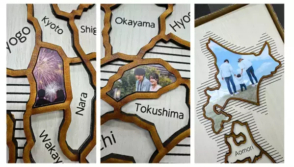 『あの日見た景色を永遠に』日本中の旅の思い出を47枚　あなただけの日本地図型アートボードがMakuakeで5/30販売開始！！