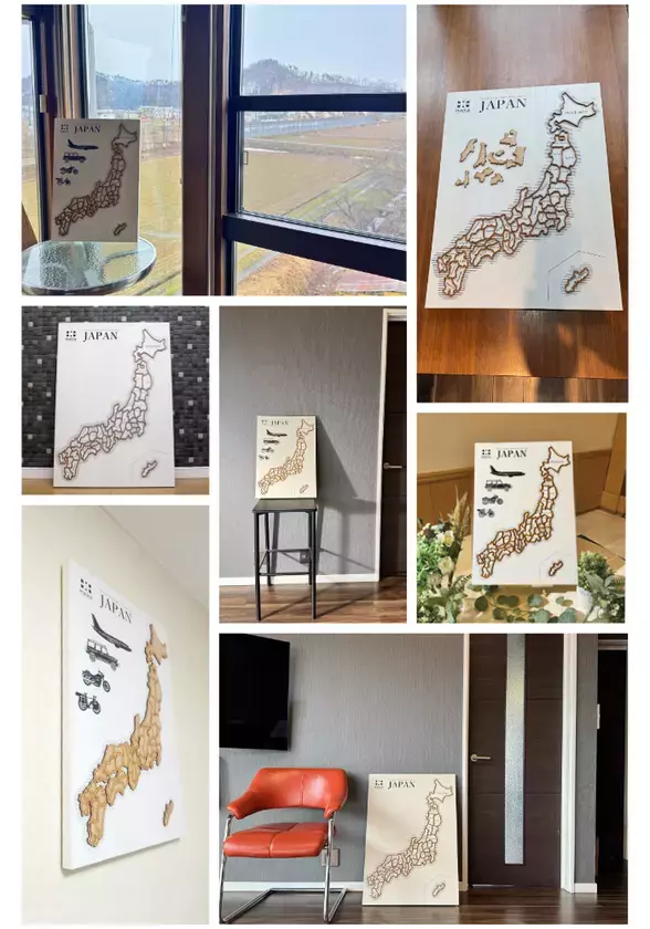 『あの日見た景色を永遠に』日本中の旅の思い出を47枚　あなただけの日本地図型アートボードがMakuakeで5/30販売開始！！