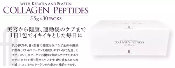 コラーゲンと相性の良い成分を配合したサプリメント『COLLAGEN Peptides』が6/1発売！