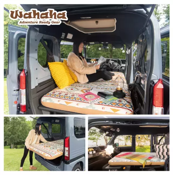 軽キャンピングカーの快適性を追求！高機能エアマット「Wahaha camper」がCAMPFIREにてクラウドファンディングを開始