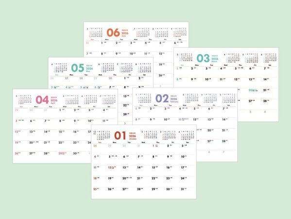 赤木印刷、メモのしやすさと視認性に特化したA5サイズの卓上カレンダーを発売！