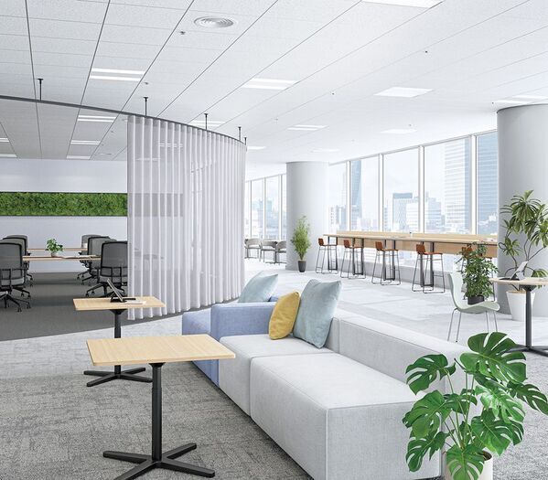 間仕切り専用のノイズレスカーテンレール「フロウ」をはじめとした、カーテンレールの新製品を7月14日(月)より全国で販売開始