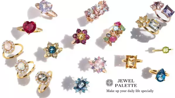 キャンディみたいな大ぶり天然石を使った色石リングをお披露目「JEWEL PALETTE」