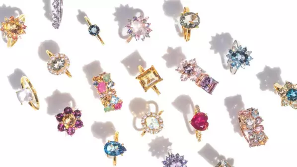 キャンディみたいな大ぶり天然石を使った色石リングをお披露目「JEWEL PALETTE」