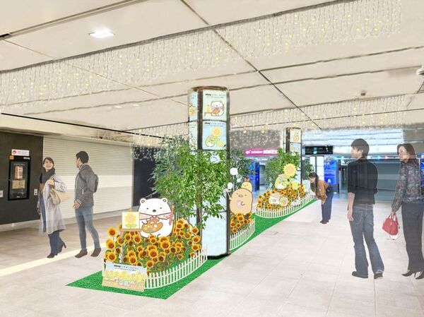 「すみっコぐらし」×「ホワイティうめだ」初年間コラボレーション！ひまわり畑がテーマの期間限定ディスプレイが登場！“ホワイティうめだとすみっコぐらしの夏休み”をお楽しみください！