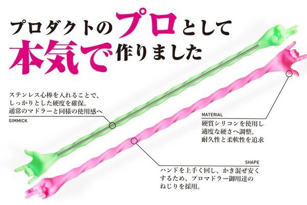 サンゾー工務店発、パーティーグッズ「ハンドラー(マドラー)」がクラファン開始2時間で目標金額を200％達成